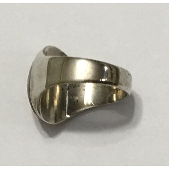 Vintage Sterling Silver Tiger’s  Eye Ring Oval Cabochon  Men Women Size 11 1/2 - Picture 4 of 4